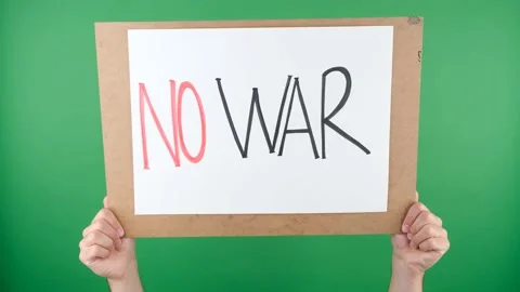No war slogan poster Stock Footage 236455688
