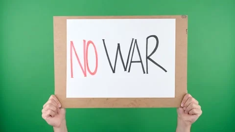 No war slogan slogan Stock Footage 236454164