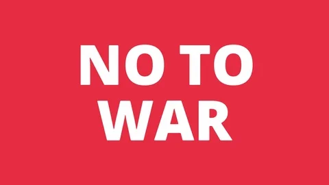 No to War with text animation Stock Footage 121248478