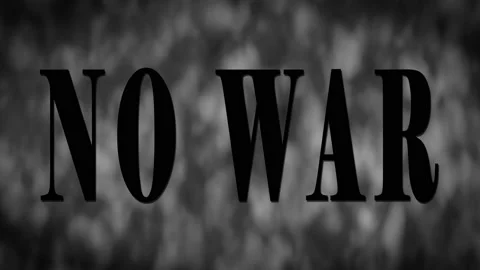 No War text. Video animation 4K Stock Footage 182442241