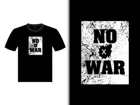 No War Vector Black T Shirt Design イラスト素材