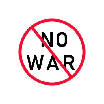 No war vector round sign Stock Illustration