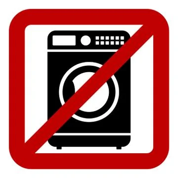 No washing machine icon Stock Illustration