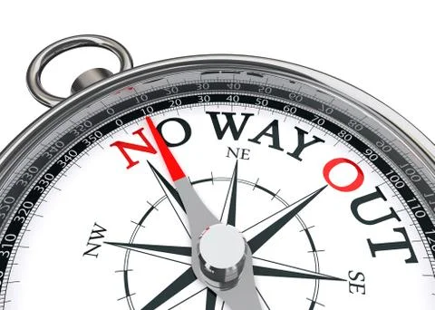 No way out concept compass Stock Illustration