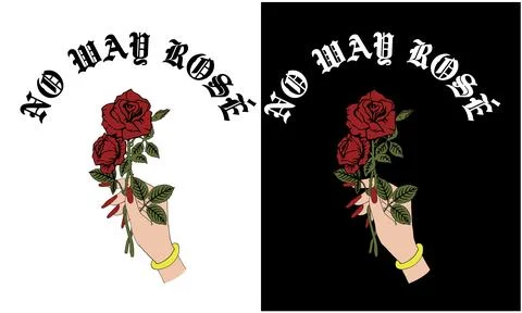 No Way Rose vector Design. Stock Illustration