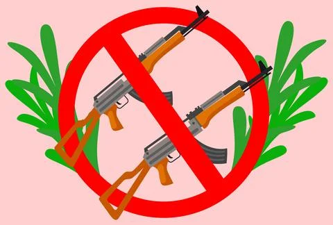 No Weapons Concept Illustration Stock Illustration