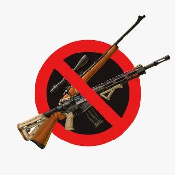 No weapons red circle sign Stock Illustration