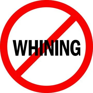No whining sign. Stock Illustration