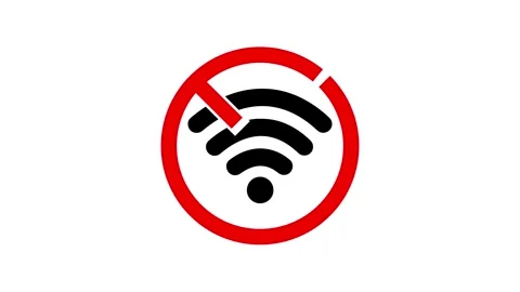 No wi fi connection sign animation Stock Footage 330497822