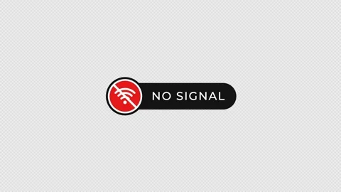 No wifi signal icons appear on a transparent background. Digital glitch eff.. Stock Footage 346694853