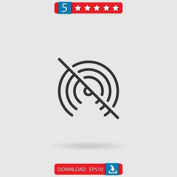 No wifi vector icon Stock Illustration