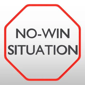 NO-WIN SITUATION concept Stock Illustration