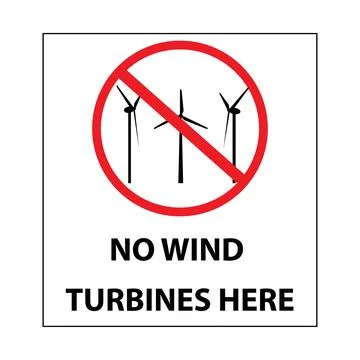 No wind turbines here Stock Illustration