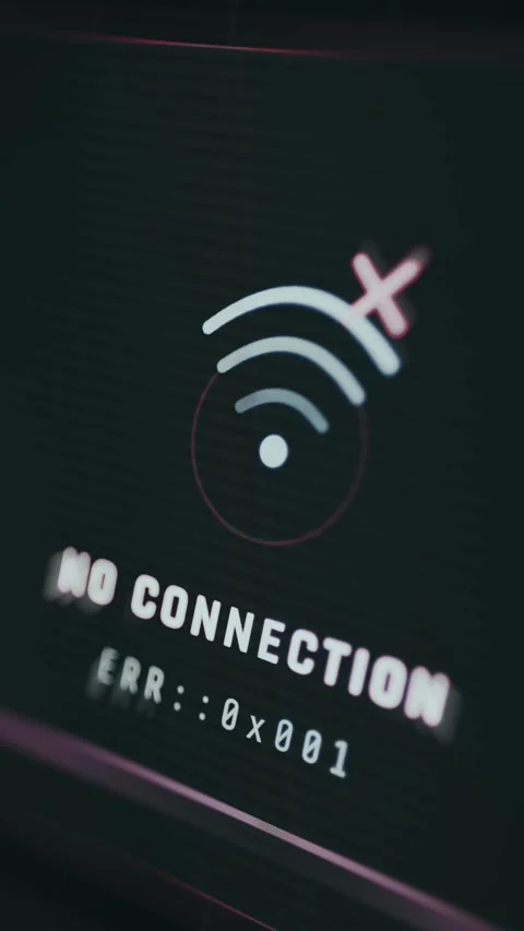 No Wireless Connection Error - Shallow Focus Composition Stock Footage 336385229