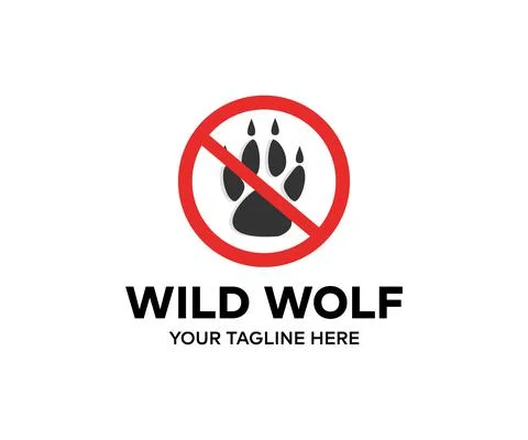No wolf logo design. Stock Illustration
