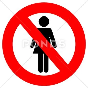 No Women Stock Illustration