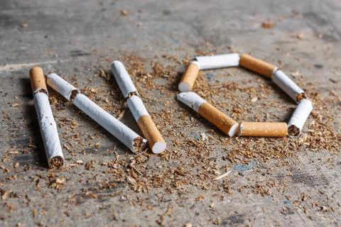 No word of a cigarette Stock Photos