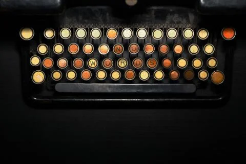 NO WORDS typewriter metaphor Stock Photos