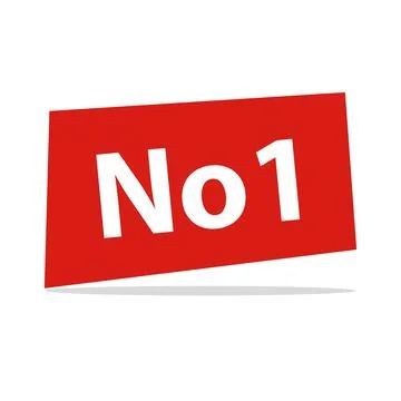 No.1 label icon. Top level. Vector. Stock Illustration