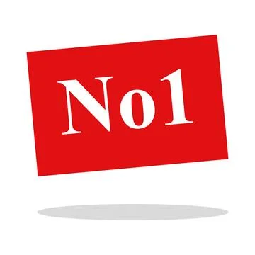 No.1 label icon. top level. vector. Stock Illustration