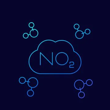 N2O nitrous oxide molecule Stock Vector