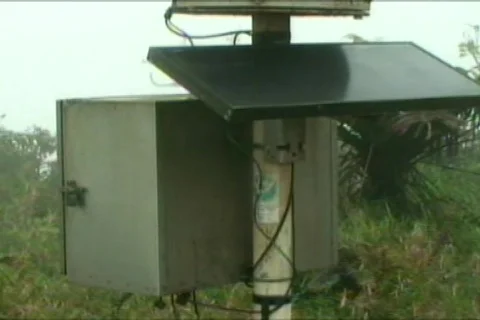 NOAA Automatic Remote Solar Power Weather-Rain Station Stock Footage 731275