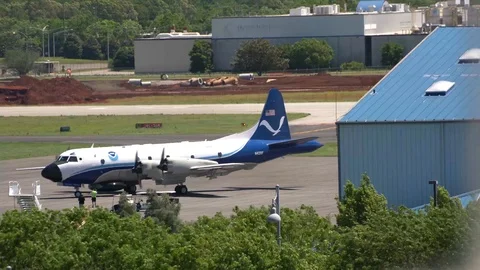 NOAA Storm Chaser Airplane Stock Footage 118904520
