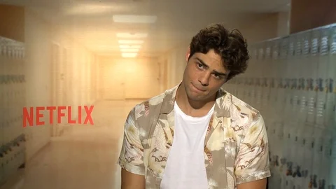 Noah Centineo is interviewed at To All the Boys Ive Loved Before press junket Video stock 100168278