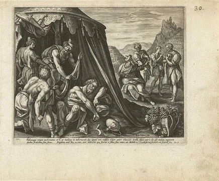 Noah s intoxication: the fourth commandment; Ten Commandments; Decalogvs C... Stock Photos