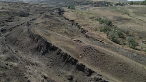 Noah's Ark, Drone View, Mount Ararat, Durupınar site, Turkey 4K Stock Footage 259534945