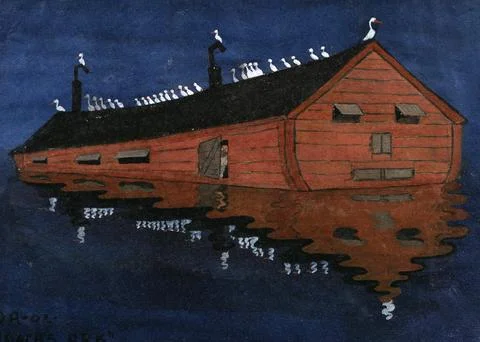 Noahs Ark was according to the biblical book of Genesis a buoyant box built by Stock Illustration