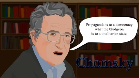 Noam Chomsky quote animation Stock Footage 328722069