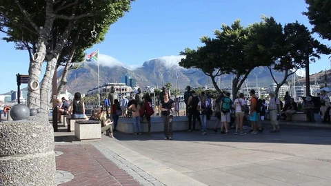At the Nobel Square in Cape Town Stock Footage 86443767