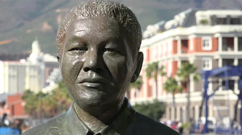 Nobel Square, Nelson Mandela statue Stock Footage 39298989