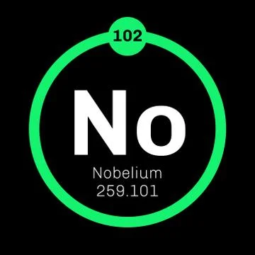 Nobelium chemical element Stock Illustration