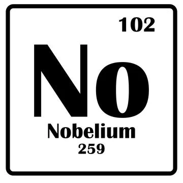 Nobelium element icon Stock Illustration