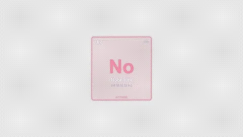 Nobelium No Periodic Table Element Tile Labeled Animation Video Overlay Alpha 4K 스톡 동영상 339363464
