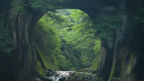 Nobeyama Falls Up Stock Footage 327827377