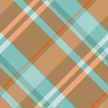 Nobility tartan plaid pattern, 50s textile texture vector. Sea fabric seaml.. Illustrazione stock