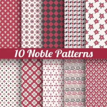 Noble elegant vector seamless patterns (tiling) Stock Illustration