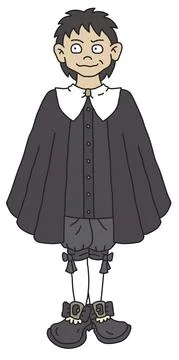 The nobleman in a black Stock Illustration