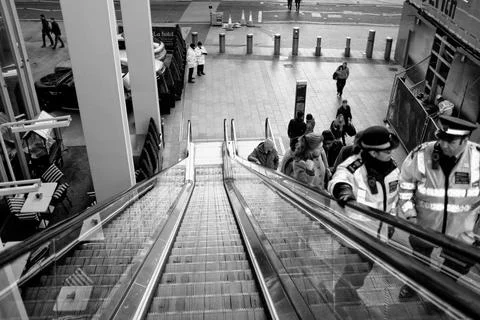Nobody is going down, We scared them. Stock Photos