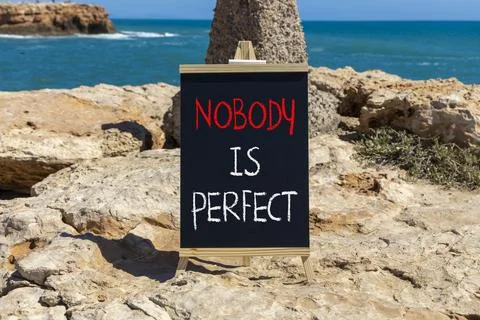 Nobody is perfect symbol. Concept words Nobody is perfect on beautiful blac.. 写真素材