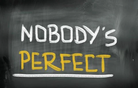Nobody's perfect concept Stock Illustration