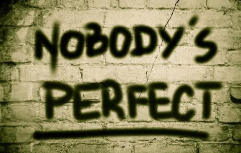 Nobody's perfect concept Illustrazione stock