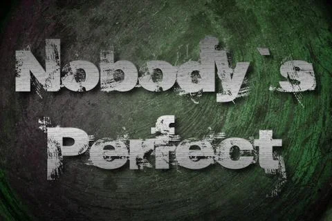Nobody's perfect concept Stock Illustration