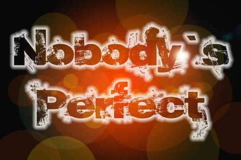 Nobody's perfect concept Stock Illustration