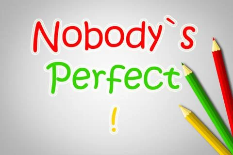 Nobody's perfect concept Stock Illustration
