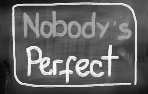 Nobody's Perfect Concept Stock Illustration