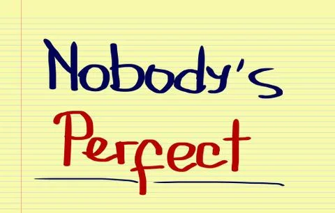 Nobody's Perfect Concept Illustrazione stock